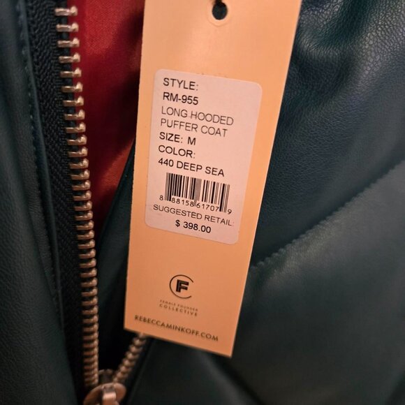 Rebecca Minkoff long hooded puffer coat - Picture 3 of 7